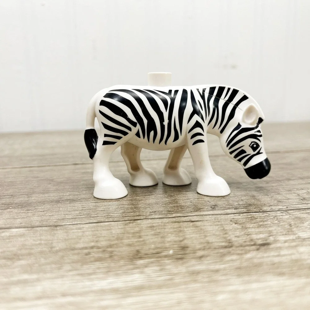 LEGO DUPLO STRIPED ZEBRA‎ MANE BLACK ENDS Animal Safari Zoo Circus